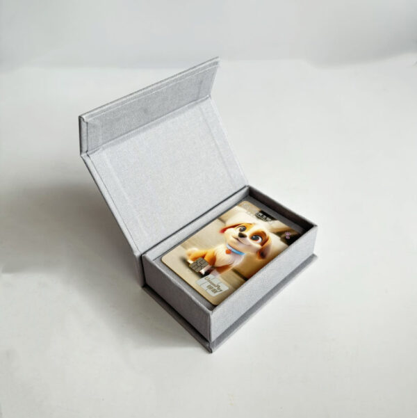 Custom Luxury Linen Wedding USB Gift Box Linen Cover Photo Album Photos and USB Storage - صورة 6