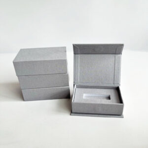 Print Package Cream Gray Linen Box Photographer Gift 4*6 5x7 Photo Linen Prints Holding Box for Glass USB Flash Drive