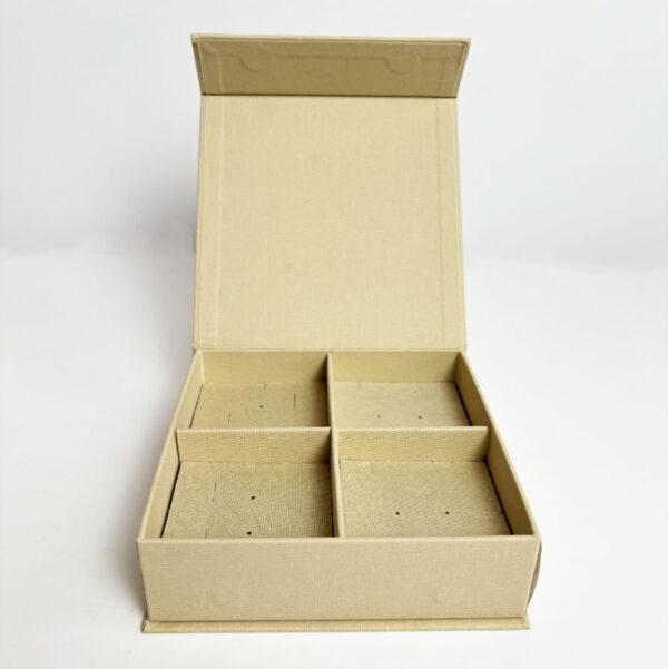 Print Package Cream Gray Linen Box Photographer Gift 4*6 5x7 Photo Linen Prints Holding Box for Glass USB Flash Drive - Bild 3