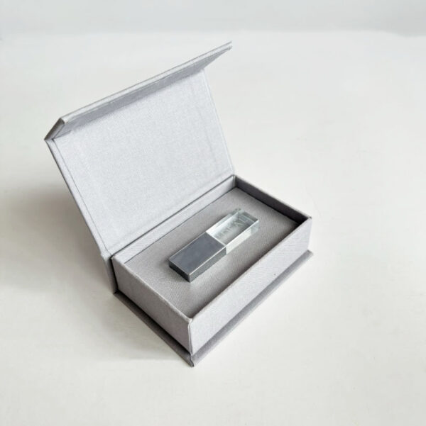 Print Package Cream Gray Linen Box Photographer Gift 4*6 5x7 Photo Linen Prints Holding Box for Glass USB Flash Drive - Bild 4