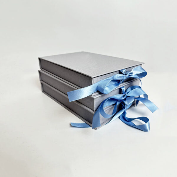 Print Package Cream Gray Linen Box Photographer Gift 4*6 5x7 Photo Linen Prints Holding Box for Glass USB Flash Drive - Bild 6