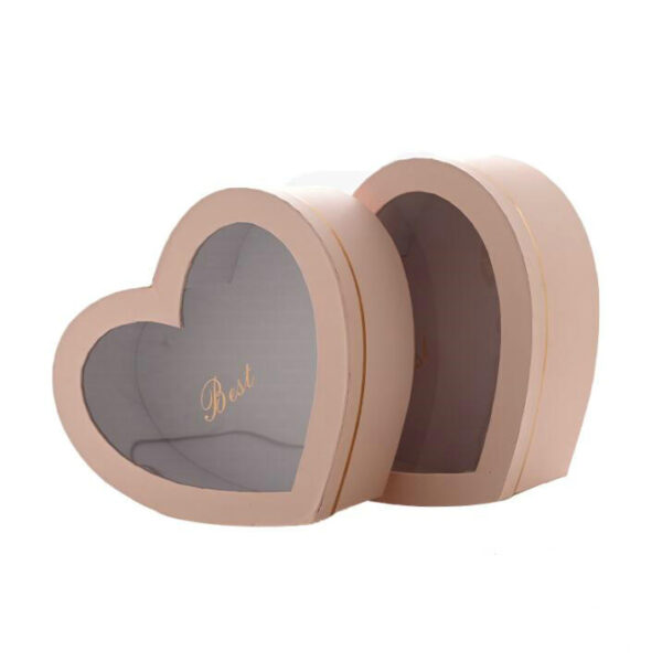 Heart Shaped Boxes for Roses Romantic Present Gift Valentine Custom Design Own Big Set Wedding Paper Packaging