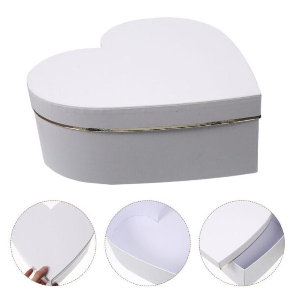 Heart Shaped Boxes for Roses Romantic Present Gift Valentine Custom Design Own Big Set Wedding Paper Packaging - Image 5