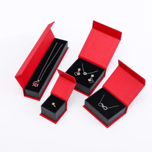 Custom Rigid Paper Luxury Bracelet Jewelry Gift Packaging Box with logo Necklace Jewelry Jewelry Box Packaging - Image 3