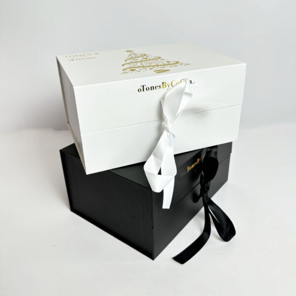Custom Logo Collapsible Cardboard Hat Handbags Shoe Gift Folding Box With Magnetic Closure and Ribbon