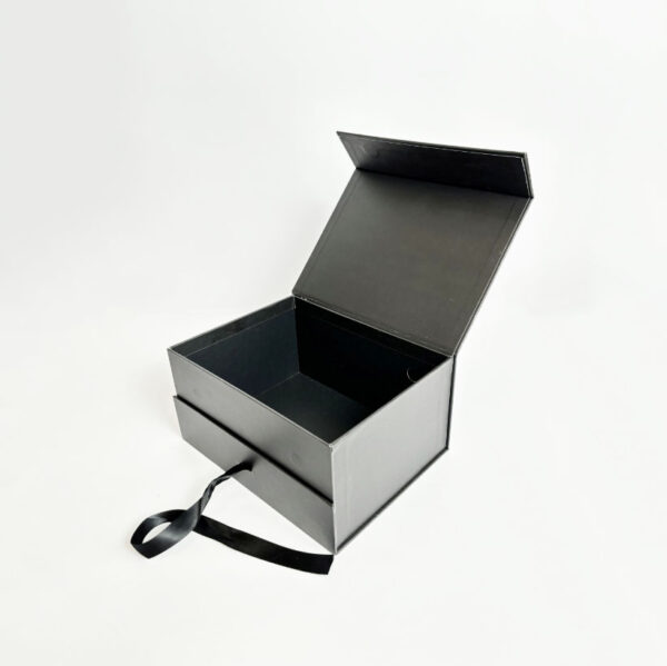 Custom Logo Collapsible Cardboard Hat Handbags Shoe Gift Folding Box With Magnetic Closure and Ribbon - Изображение 2
