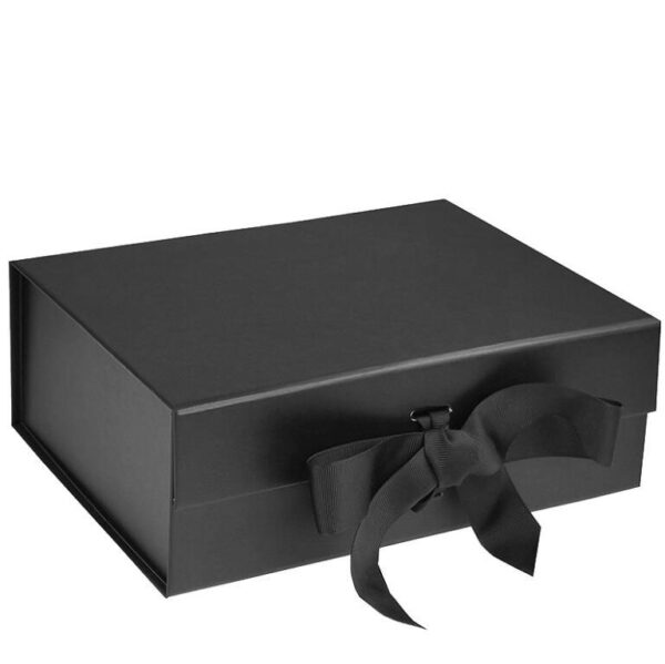 Custom Logo Collapsible Cardboard Hat Handbags Shoe Gift Folding Box With Magnetic Closure and Ribbon - Изображение 4
