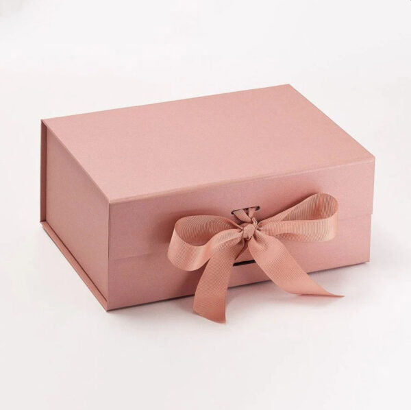 Custom Logo Collapsible Cardboard Hat Handbags Shoe Gift Folding Box With Magnetic Closure and Ribbon - Изображение 6
