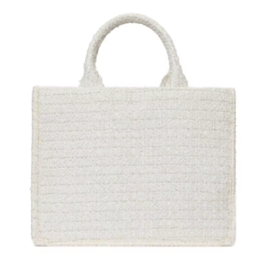 Customization Fashion Women Shopping Tote Handbags Brand Crochet Striped Canvas Tweed Tartan Women's Shoulder Bags