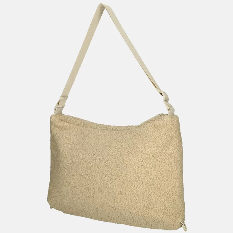 New High-street Women Teddy Shoulder Bag Light Weight Sherpa Puffer Tote Bag - 画像 2