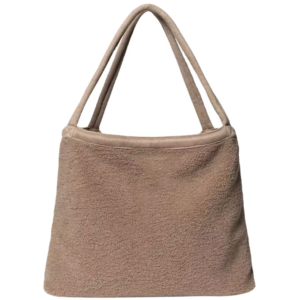 New Style Ladies Teddy Tote Handbag Large Capacity Bride Tote Bag Custom Faux Fur Shoulder Shopping Bag Winter