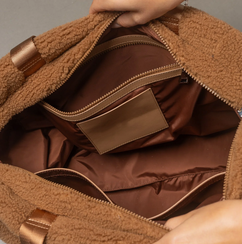 New Arrival Women Winter Charming Teddy Fabric Tote Bag Soft Spacious & Stylish - Image 4