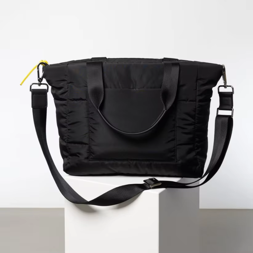 Puffer Portable Shoulder Bag Quilted Nylon Puffy Tote Bag Unique Puffer Bags