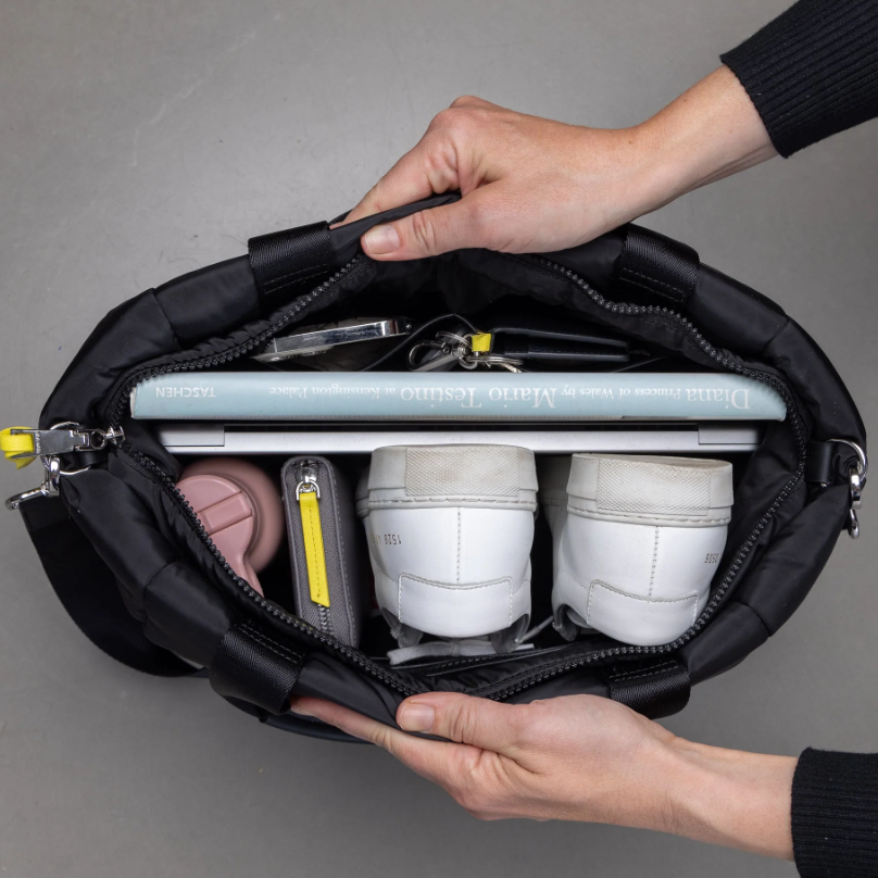 Puffer Portable Shoulder Bag Quilted Nylon Puffy Tote Bag Unique Puffer Bags - صورة 5