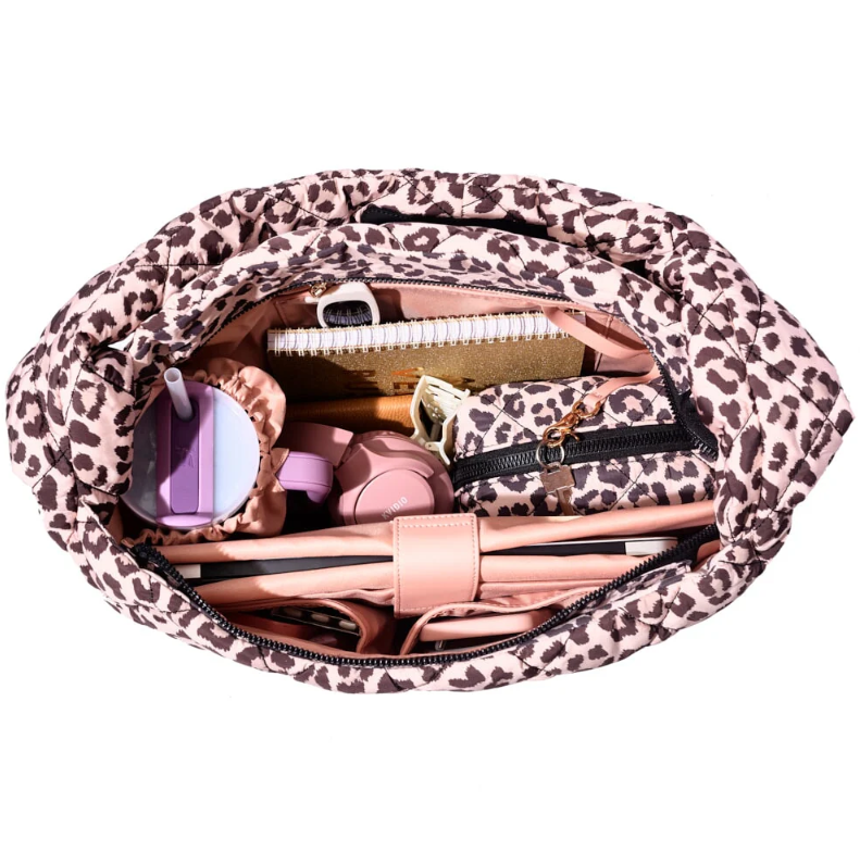 Quilted Nylon Puffer Shoulder Bag Tote Zippered Lightweight Large Capacity Nylon Tote Bag - 画像 6