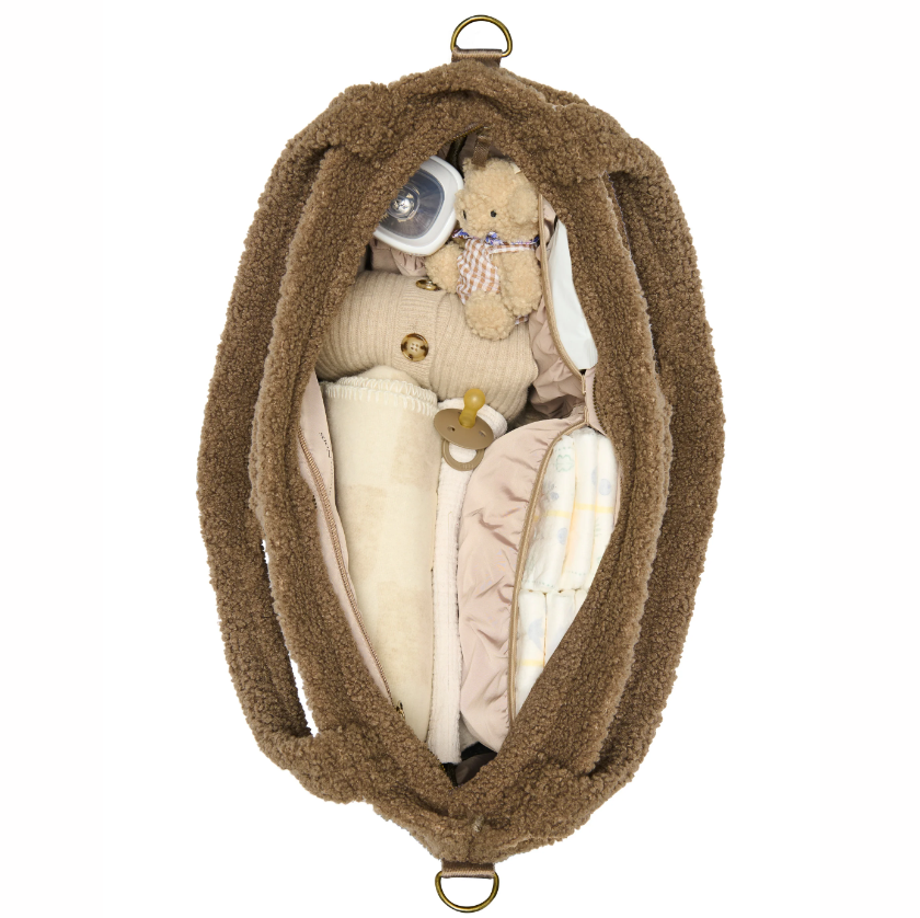 Diaper Bag Tote Teddy Puffer Baby Diaper Bag With Insulated Pocket - Imagem 2