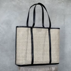 Women Handmade Large Rattan Woven Tote Shopper Bag