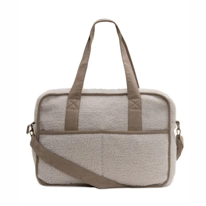 Soft Sherpa Teddy Carryall Portable Stylish Tote Bag Daily Use Fitness Weekender Travel Bag