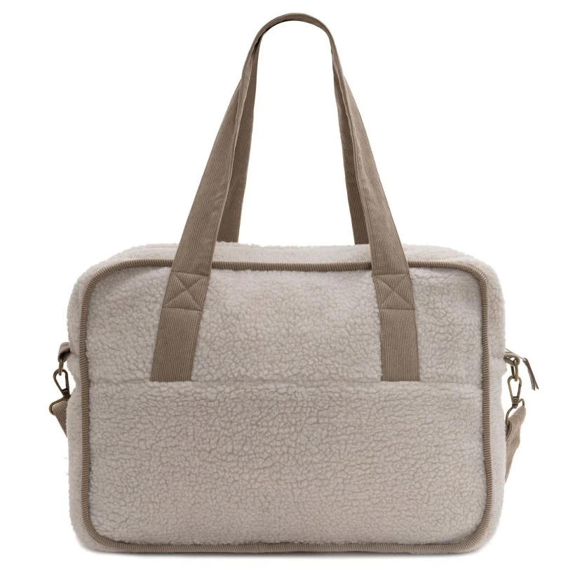 Soft Sherpa Teddy Carryall Portable Stylish Tote Bag Daily Use Fitness Weekender Travel Bag - صورة 4