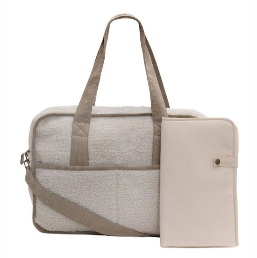 Sherpa Changing Bag Baby Essentials Travel Bag Large Teddy Baby Diaper Bag - صورة 5
