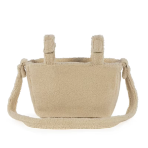 Beige Teddy Lightweight Puffy Tote Bag Nappy Changing Diaper Bag