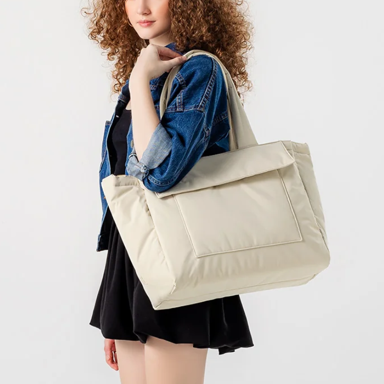 Eco-friendly Nylon Puffy Puffer Portable Custom Baby Essentials Diaper Tote Bag - Imagem 6